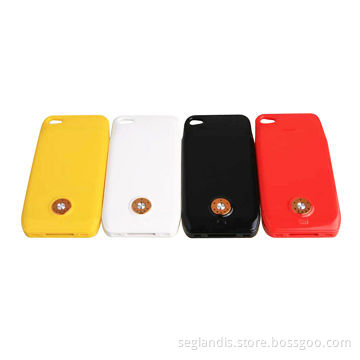 1,800mAh Battery Cases for iPhone 4/4S with 5V DC, 500mAh Input, Double Electricity